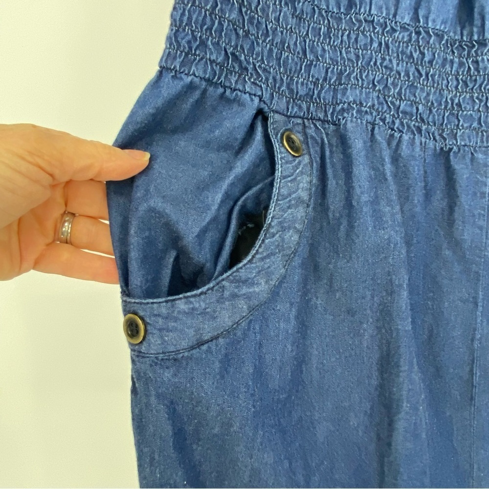 I.Q. denim cotton jumpsuit women's size large - Picture 4 of 16
